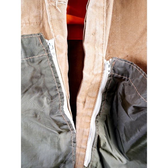 Vtg 80s SAFTBAK Hunting Jacket Duck Field Canvas Coat‎ L USA Biege Blaze Orange - Picture 11 of 12